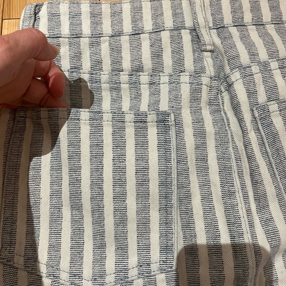 Striped Denim Mini Skirt - Picture 6 of 11